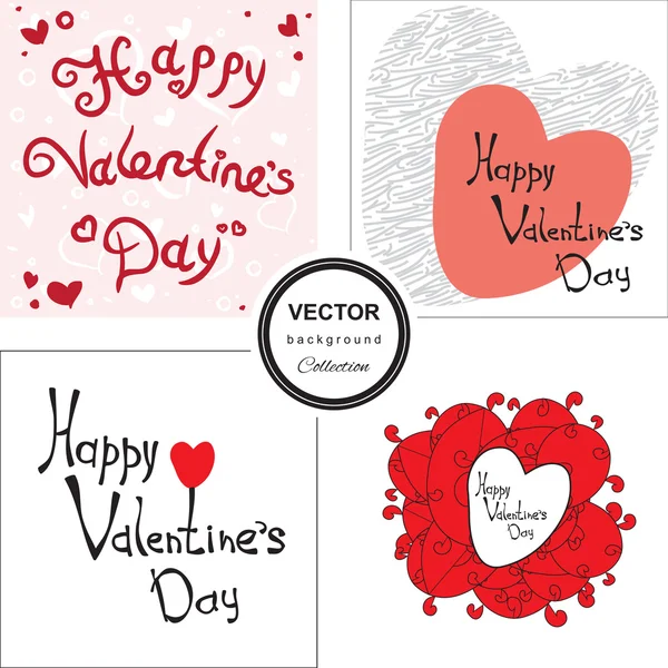 Ручные наброски смс с Днем Святого Валентина — стоковый вектор