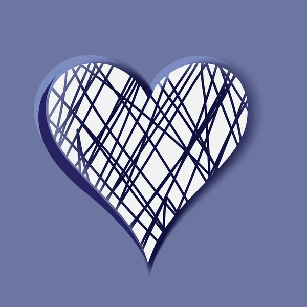 Мальоване серце, векторний елемент вашого дизайну — стоковий вектор