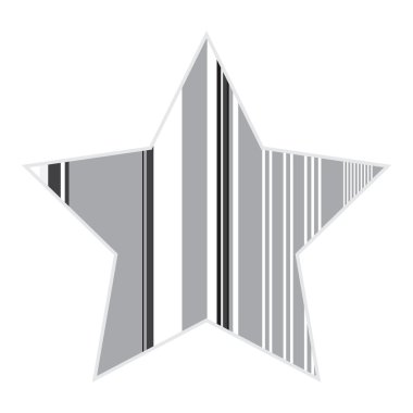 Çizgili siyah ve beyaz yıldız simgesi