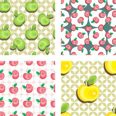 Sorunsuz apple arka plan desen koleksiyonu