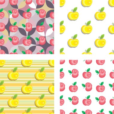 Sorunsuz apple arka plan desen koleksiyonu