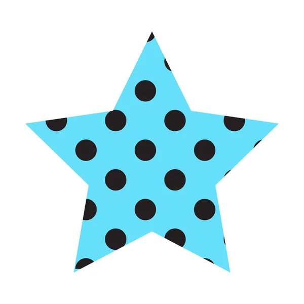 Dotted Five Pointed Star Icon — Stock Vector