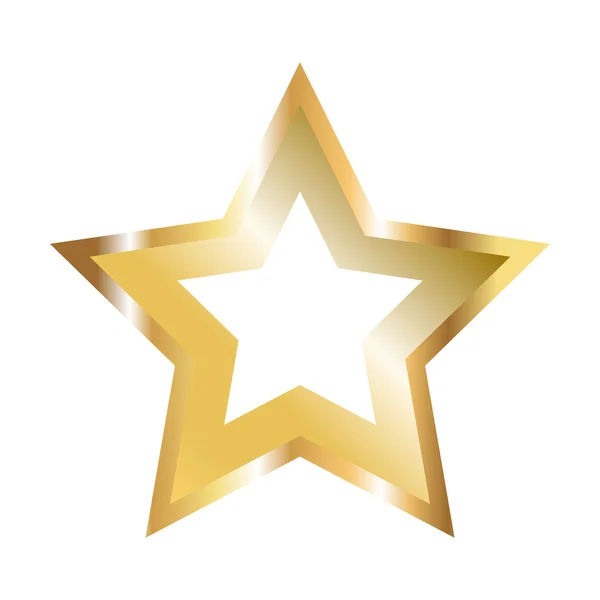 Χρυσή πέντε τόνισε αστέρι — Διανυσματικό Αρχείο