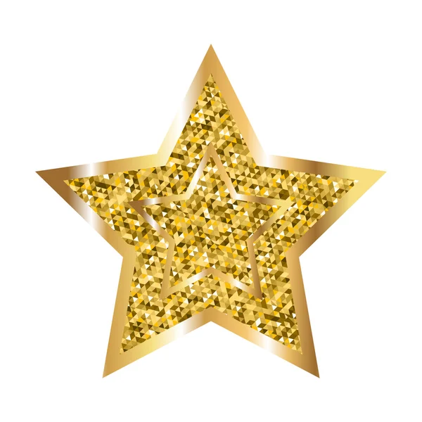 Złotej piątki wskazał ikonę gwiazdki — Wektor stockowy