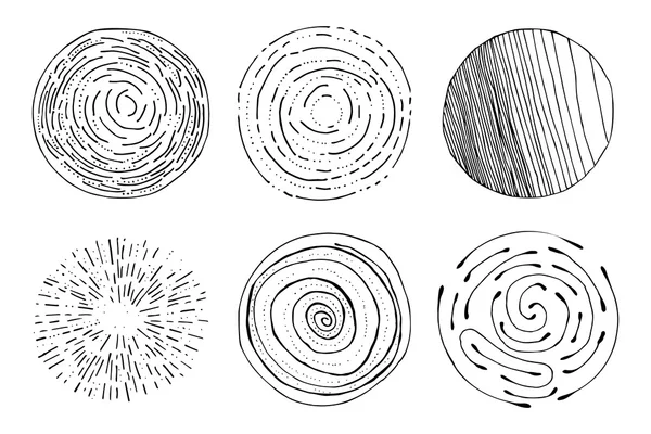Grunge Halftone Dibujo Texturas Set Ilustración — Archivo Imágenes Vectoriales