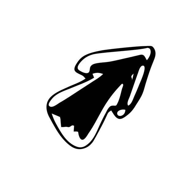 Hand Drawn Arrow Icon — Stock Vector