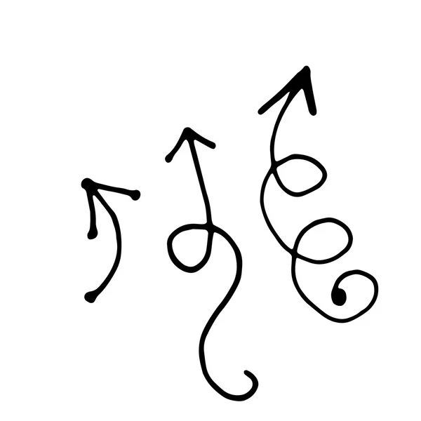 Icono de flecha dibujado a mano — Vector de stock