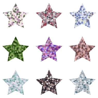 Yıldız mozaik simgesi çizimi