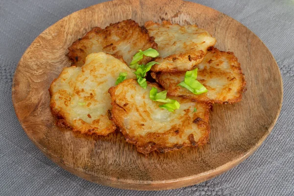 Potato Pancakes Draniki Deruny Potato Latkes Latkas Irish Cakes Raggmunk — Stock Photo, Image