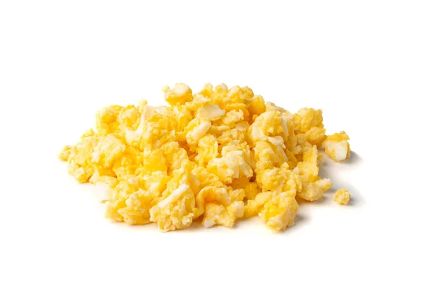 Яєчня Або Омлет Ізольовані Білому Тлі Сніданок Смажені Яйця Перемішують — стокове фото