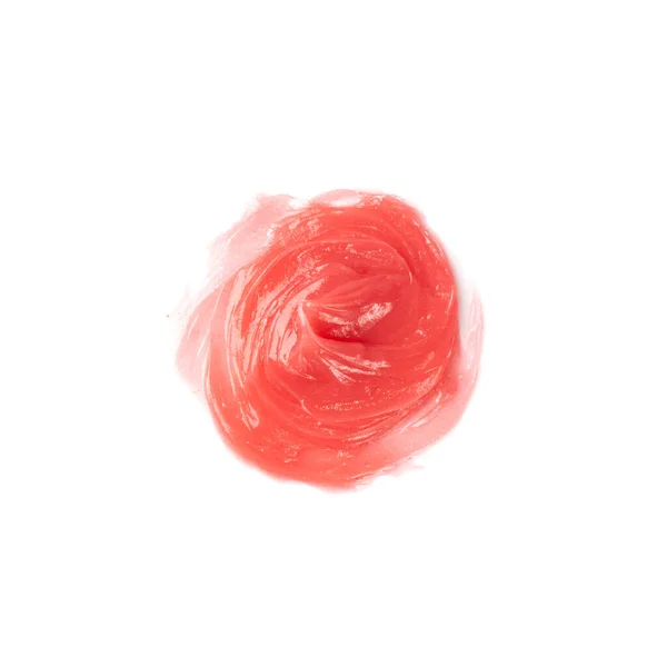 Rosa Gel Cream Isolerad Soft Translucent Paraffin Strokes Eller Cosmetic — Stockfoto