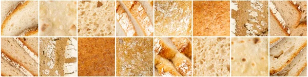 Textures Pain Collage Alimentaire Diverses Collections Produits Boulangerie Maison Différents — Photo