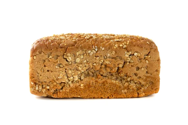 Huisgemaakt Vers Gebakken Traditioneel Brood Geïsoleerd Witte Achtergrond Hele Vierkante — Stockfoto