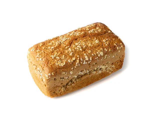 Ολόκληρη Πλατεία Loaf Της Rustic Βιολογικό Ψωμί Δημητριακών Από Ζύμη — Φωτογραφία Αρχείου