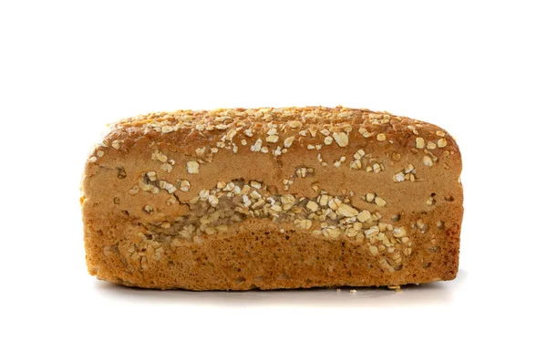 Hausgemachtes Frisch Gebackenes Traditionelles Brot Isoliert Auf Weißem Hintergrund Ganzer — Stockfoto