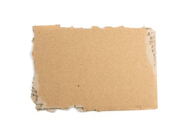 Karton Parçalar Dokulu Arkaplan. Kopya Boşluğu olan Karton Parçası, Kopyalanmış Kraft Kağıt Duvar Kağıdı, Kahverengi Paket Vintage Kağıt İzole Üst Görünüm