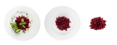 Izgara pancar kökü beyaz arka planda izole edildi. Yakın plan. Ev Yapımı Makro Fotoğraf Salamura Pancar Kökü Ekşi ve Tatlı Souse