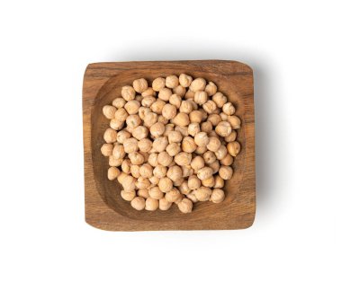 Nohut soyutlanmış civciv bezelye yığını, kuru Cicer arietinum meyveleri, çiğ Bengal gram baklası, garbanzo fasulyesi, beyaz arka planda yenebilir Mısır bezelyesi tohumu, manzara