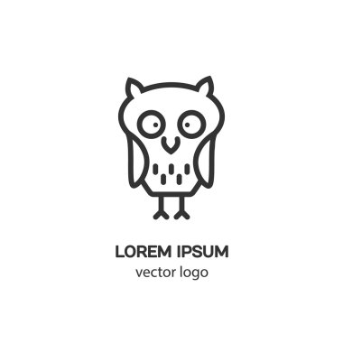 Baykuş ile çizgi tarzı logotürü