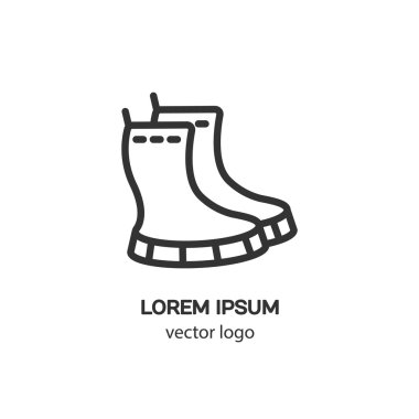 Çizgi tarzı çizmeler logotipi