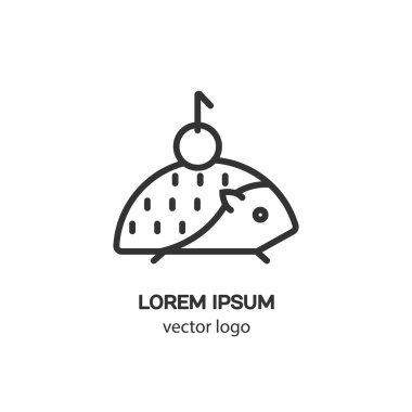 Çizgi tarzı kirpi logotürü