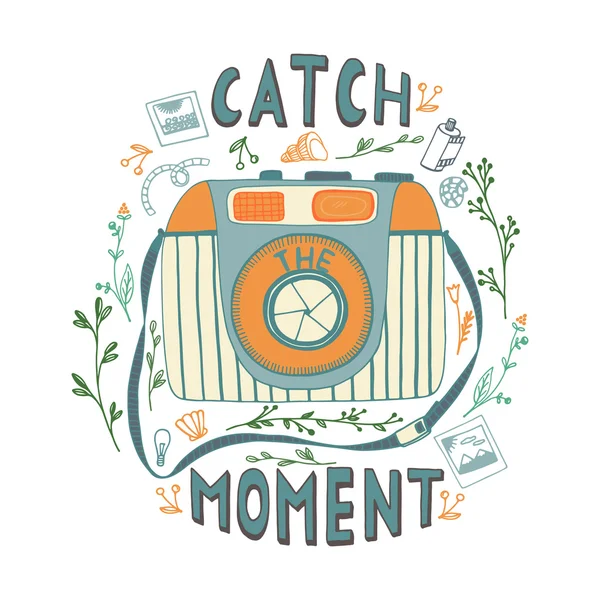Catch moment illustration — Stock Vector