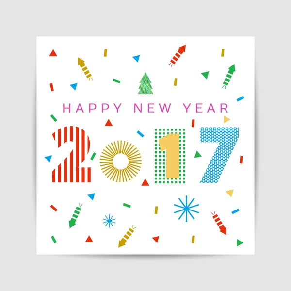 2017 new year greetings card — Stock Vector