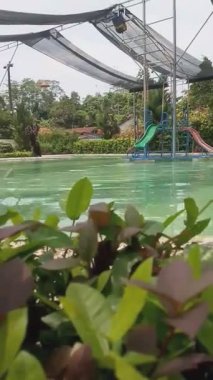 Köpüklü Su Göleti Mavi Gökyüzünü Yansıtır