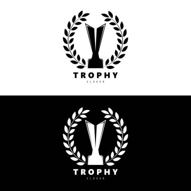 Başlangıç logosu tasarım vektör illüstrasyonuna sahip şampiyonlar ödül sahibi, şampiyon, turnuva.  