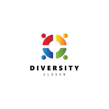 Çeşitlilik Bağlı İnsanlar Ekibi Renkli Logo Vektörü ResimleriComment.