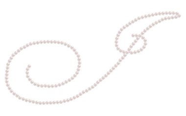 Beyaz İnci Alfabesi J Zarif Metin Tasarım Vektörü İllüstrasyonu.