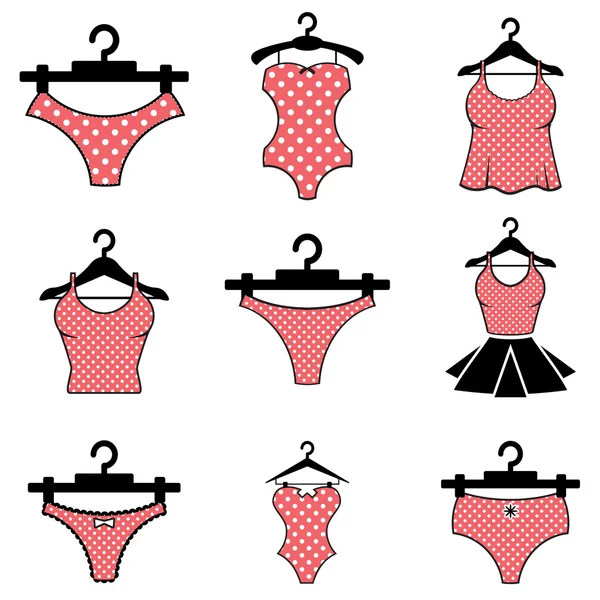 Conjunto de lingerie —  Vetores de Stock