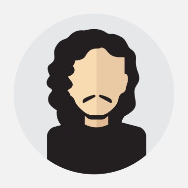  erkek yüz avatar, logo, şablon, piktogram, düğme.