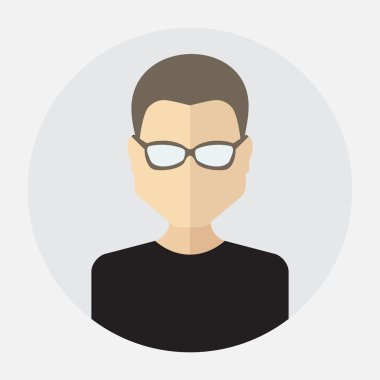  erkek yüz avatar, logo, şablon, piktogram, düğme.