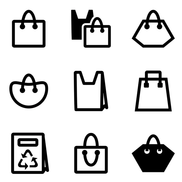 Icono de bolsa de compras. — Vector de stock