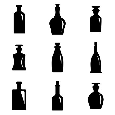 Eski retro şişe simgesi.