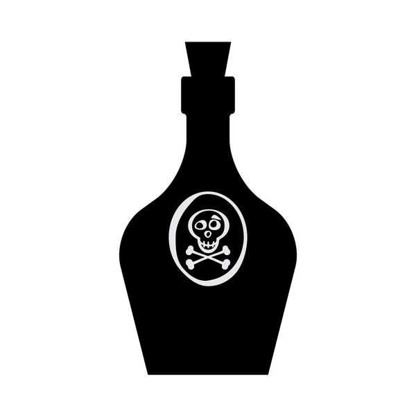 Old retro bottle icon. — Stock Vector