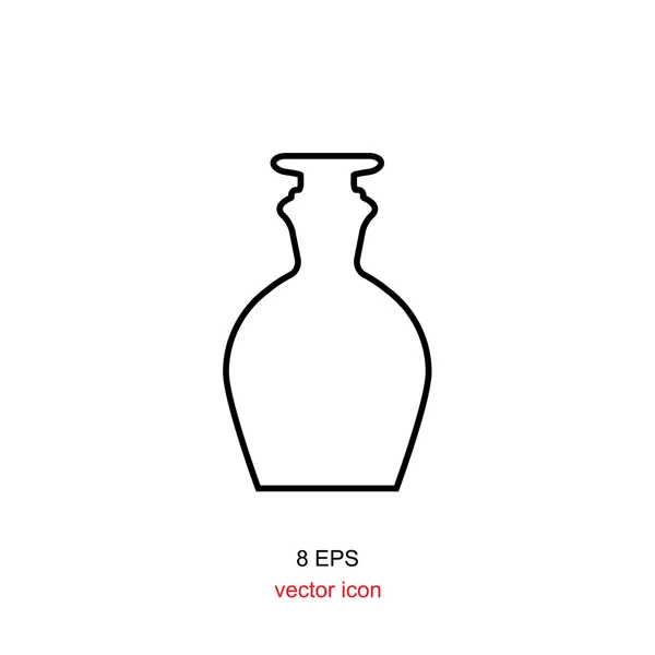 Gamla retro flaska ikonen. — Stock vektor