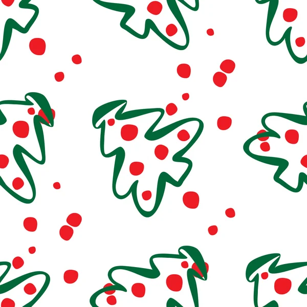 Seamless mönster av julgranar — Stock vektor