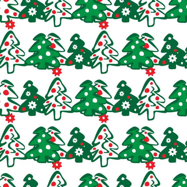 Modèle sans couture des arbres de Noël — Image vectorielle