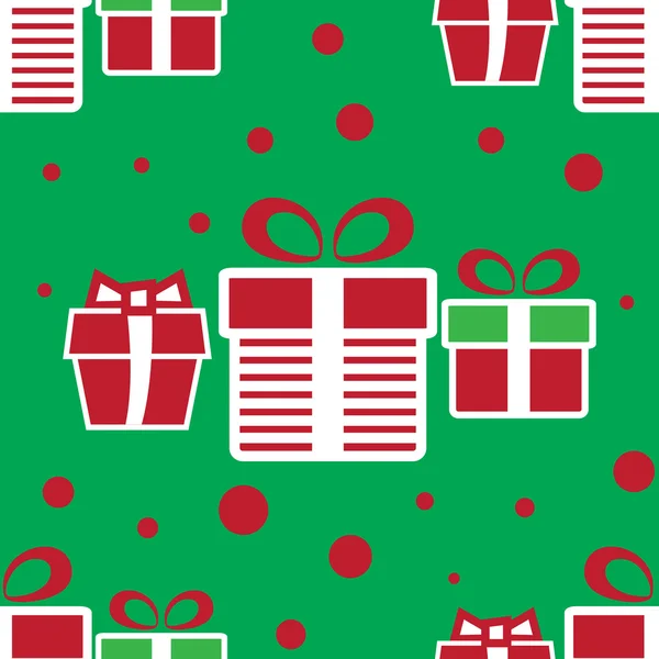 Colorful Christmas gift boxes. Holiday seamless pattern. — Stock Vector