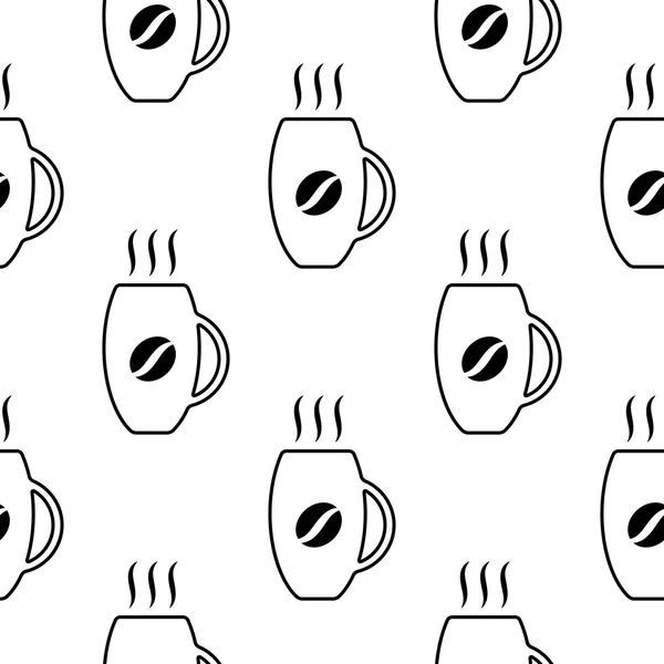 Tazas de patrón de café — Vector de stock