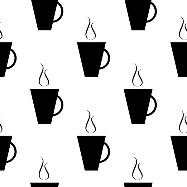 Tazas de patrón de café — Vector de stock