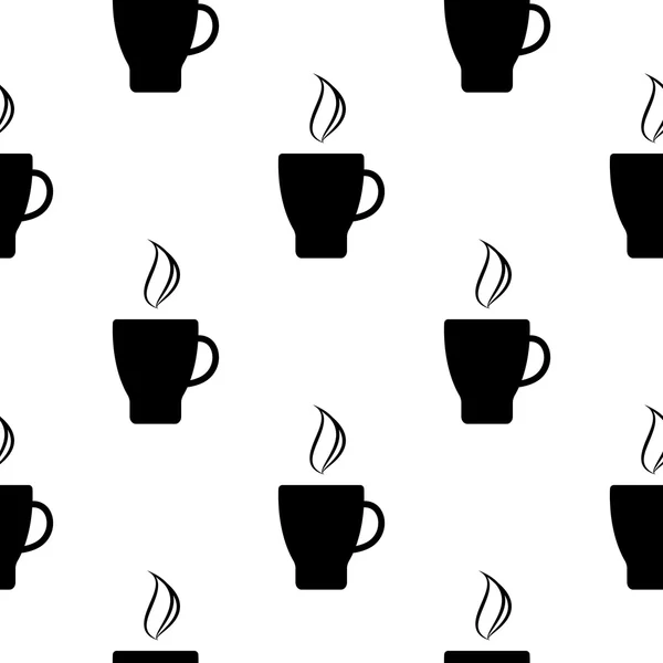 Tazas de patrón de café — Vector de stock