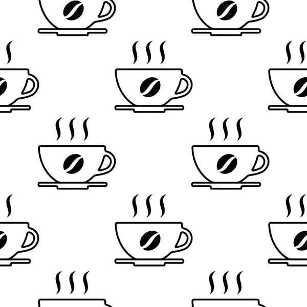 Cups of coffee pattern — Stock Vector