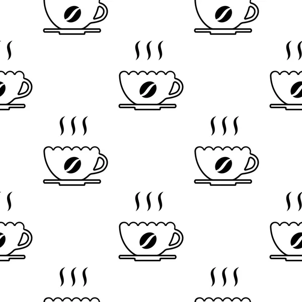 Koppar kaffe mönster — Stock vektor