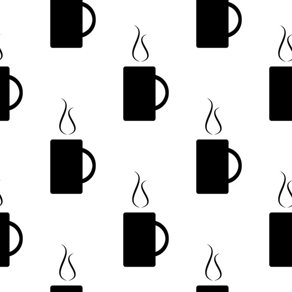 Tazas de patrón de café — Vector de stock