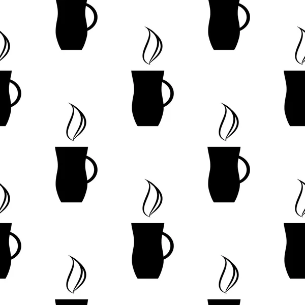 Cups of coffee pattern — Stock Vector