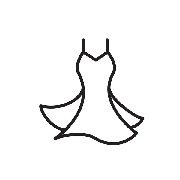 Kleid-Ikone isoliert — Stockvektor