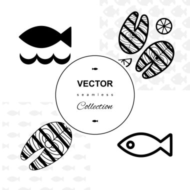 Set balık sorunsuz arka plan